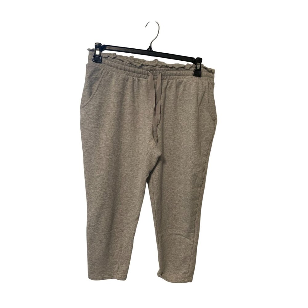 Candace Cameron Bure Womens Medium Petites MP Gray Pullon SweatPants Lounge Pant